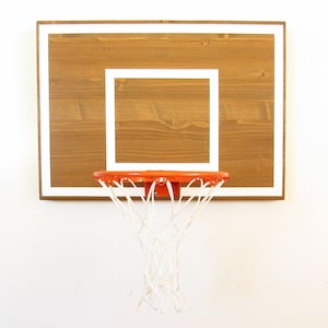 Timeless Wood Basketball Hoop. Indoor Basketball Hoop. Wood Basketball Hoop. Handmade Basketball Decor. Basketball Gift. Man Cave. Sports