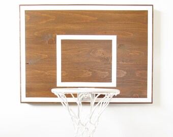 Black Wood Indoor Basketball Hoop With White Rim Etsy