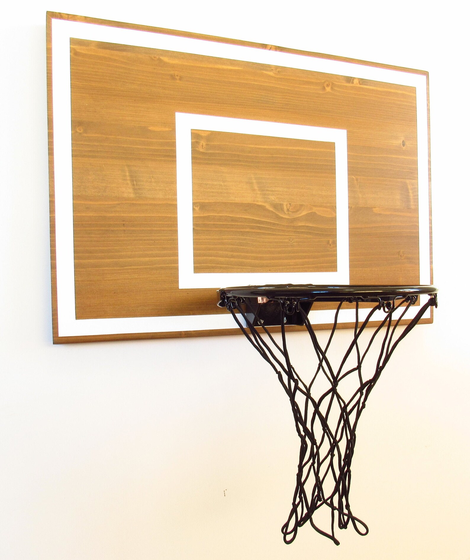 Traditional Basketball Hoop. Wood Basketball Hoop With Painted Etsy