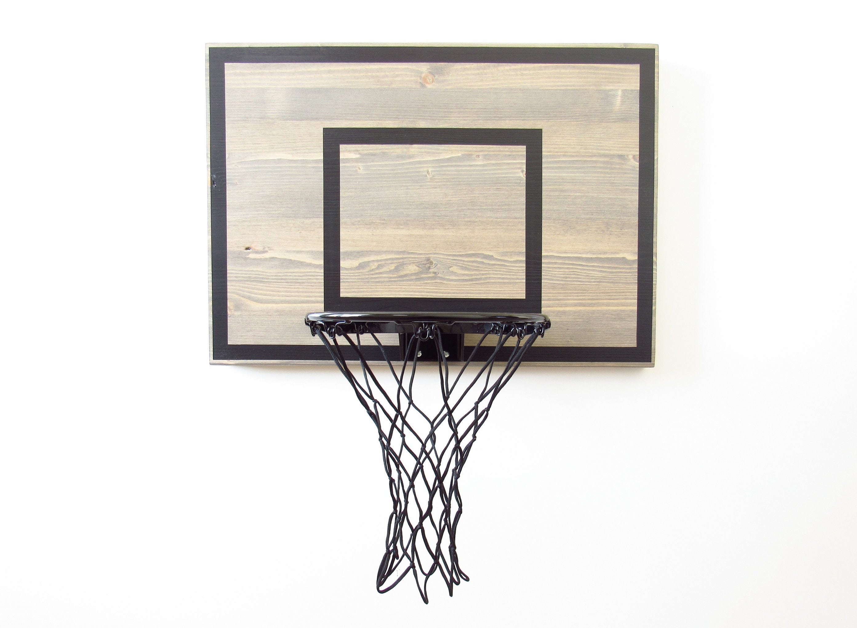 Basketball Hoop Indoor Wood Basketball Goal Gray With Black Etsy Canada