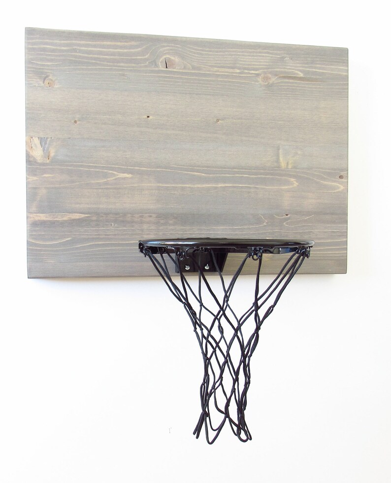 Wood Basketball Hoop Rustic Weathered Gray Basketball Hoop Etsy