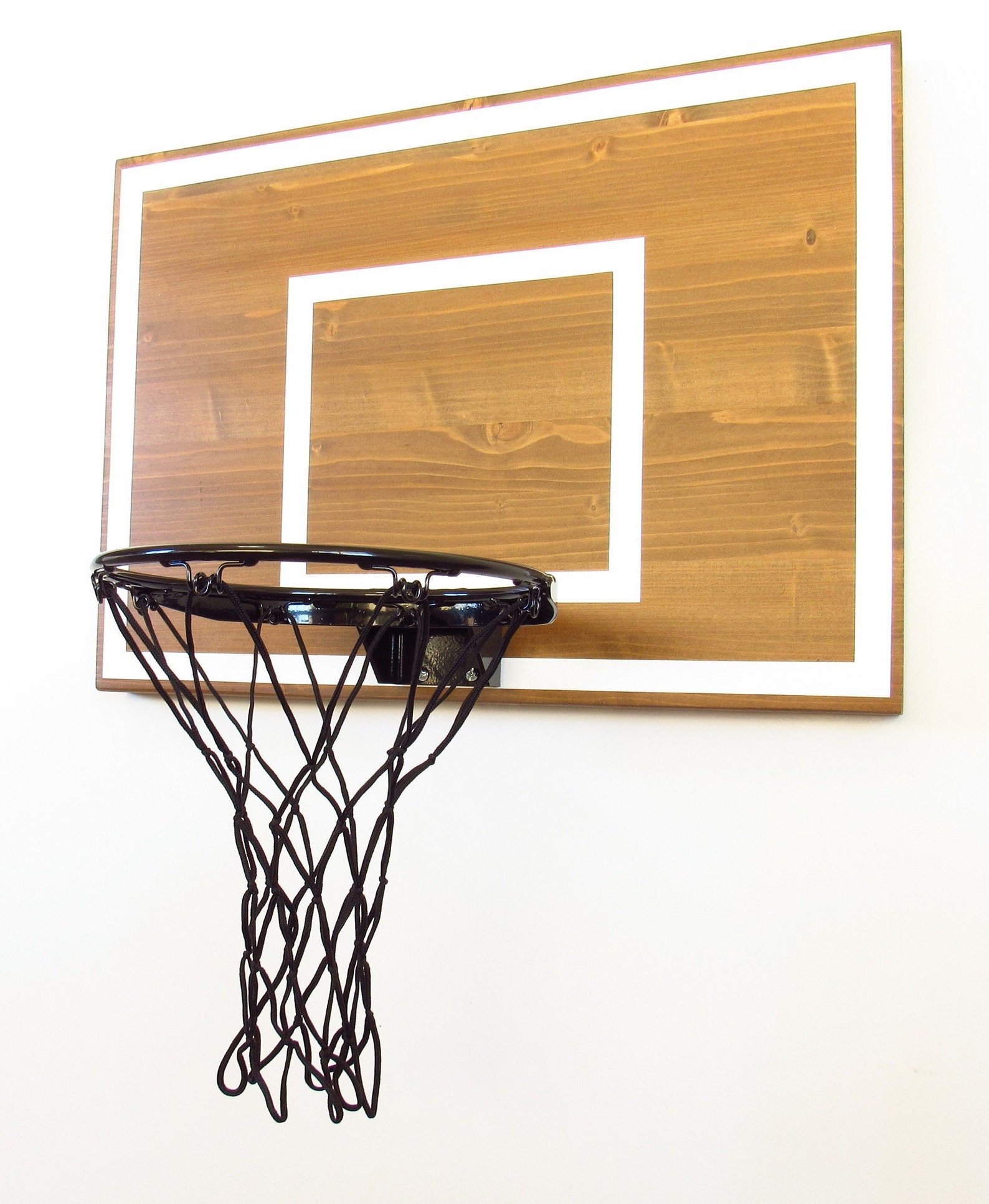 Traditional Basketball Hoop. Wood Basketball Hoop With Painted Etsy