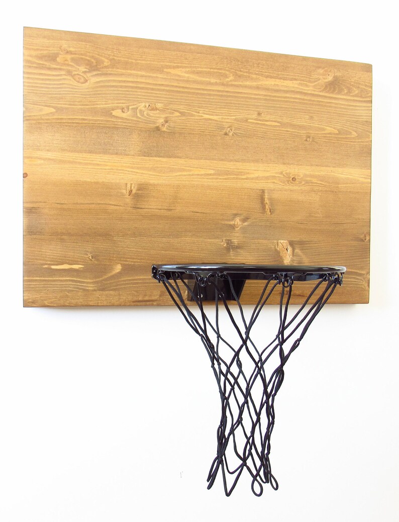 Original Wood Basketball Hoop. Wood Wall Mounted Basketball Etsy