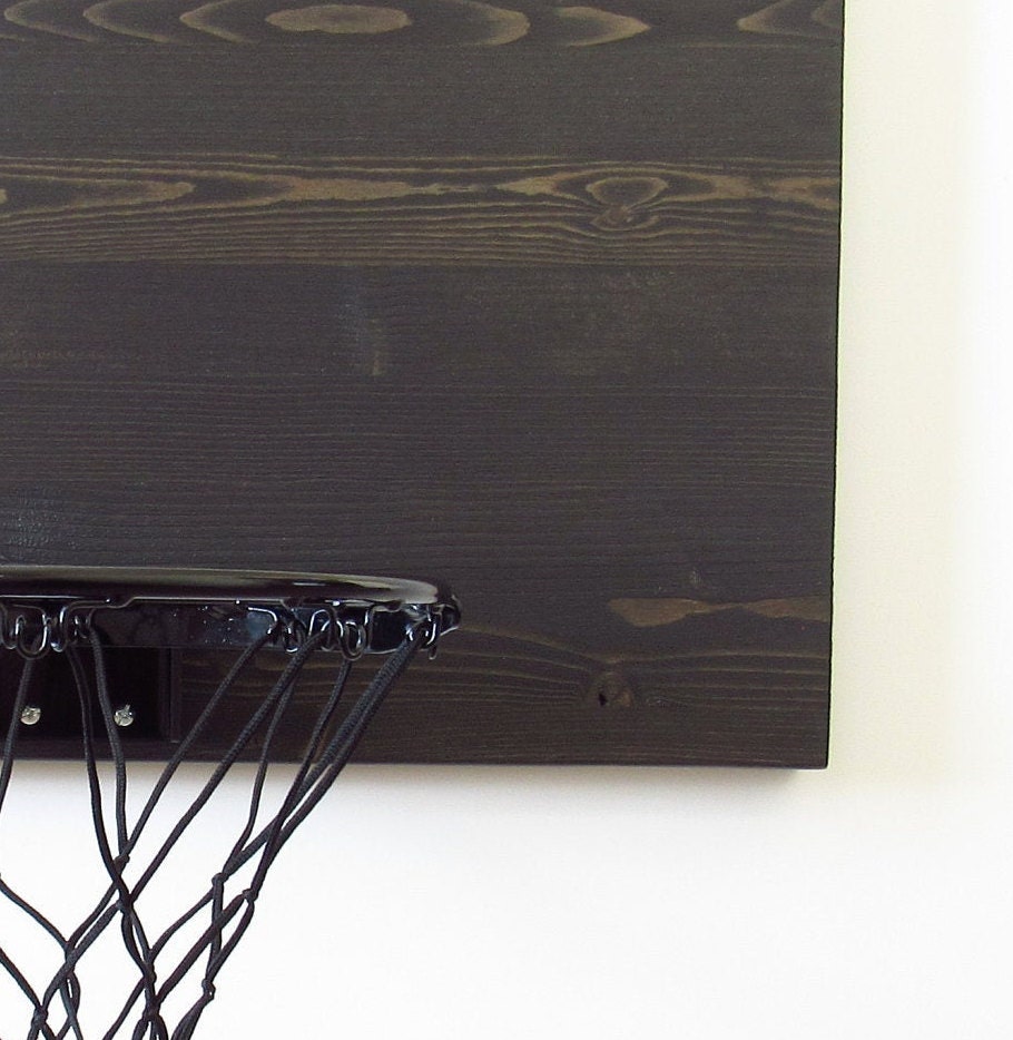 Basketball Hoop Indoor Wood Basketball Goal Gray With Black 