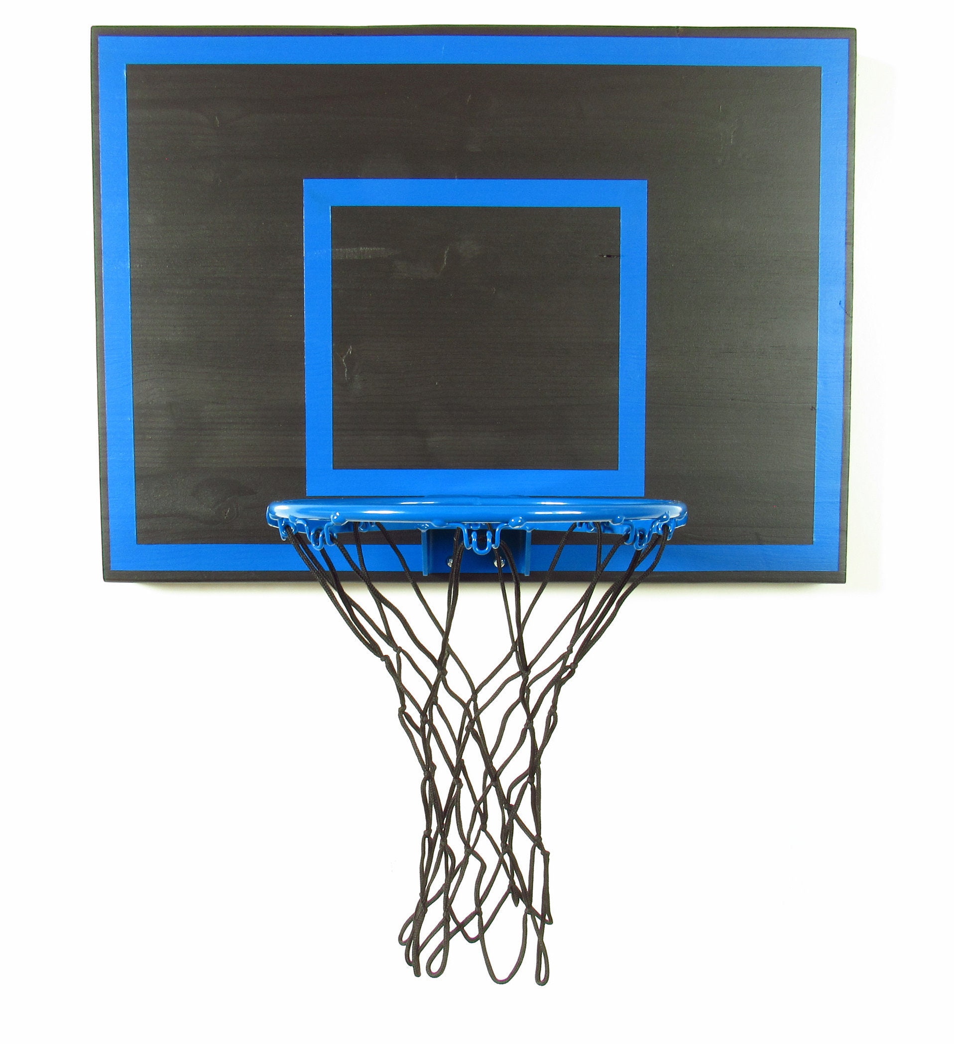 Black and Brilliant Blue Indoor Wood Basketball Hoop Etsy