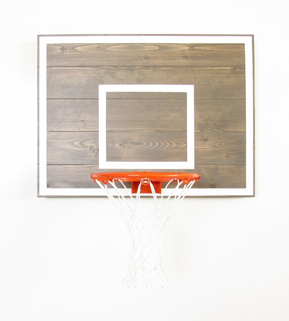 Indoor Basketball Goal Weathered Gray Wood Basketball Hoop Basketball Hoop Wood Wall Mounted Basketball Hoop Basketball Gifts Sports