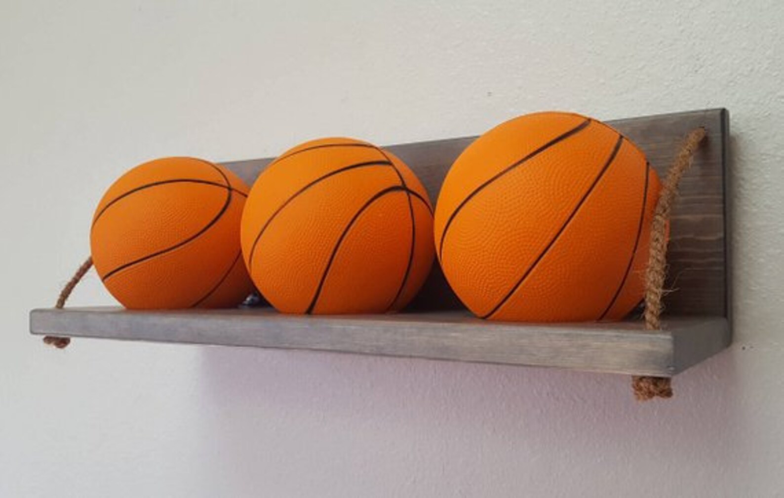 Mini Basketball Holder with Three Foam Basketballs Etsy