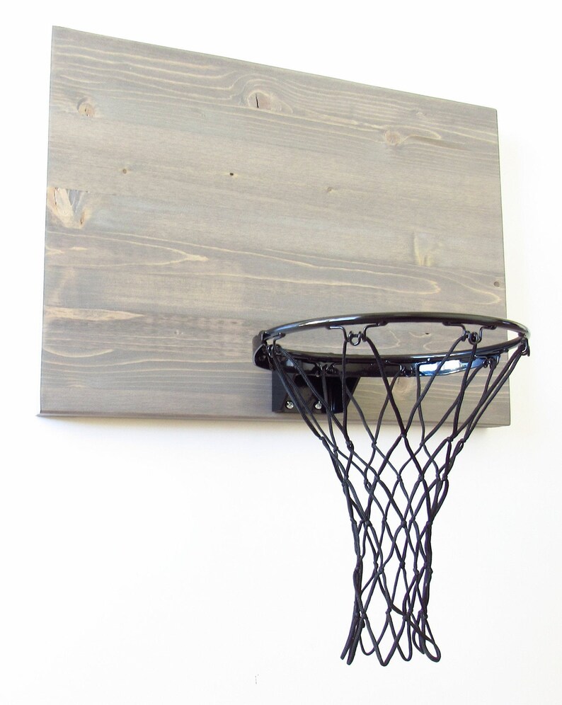 Wood Basketball Hoop Rustic weathered Gray Basketball Hoop Etsy