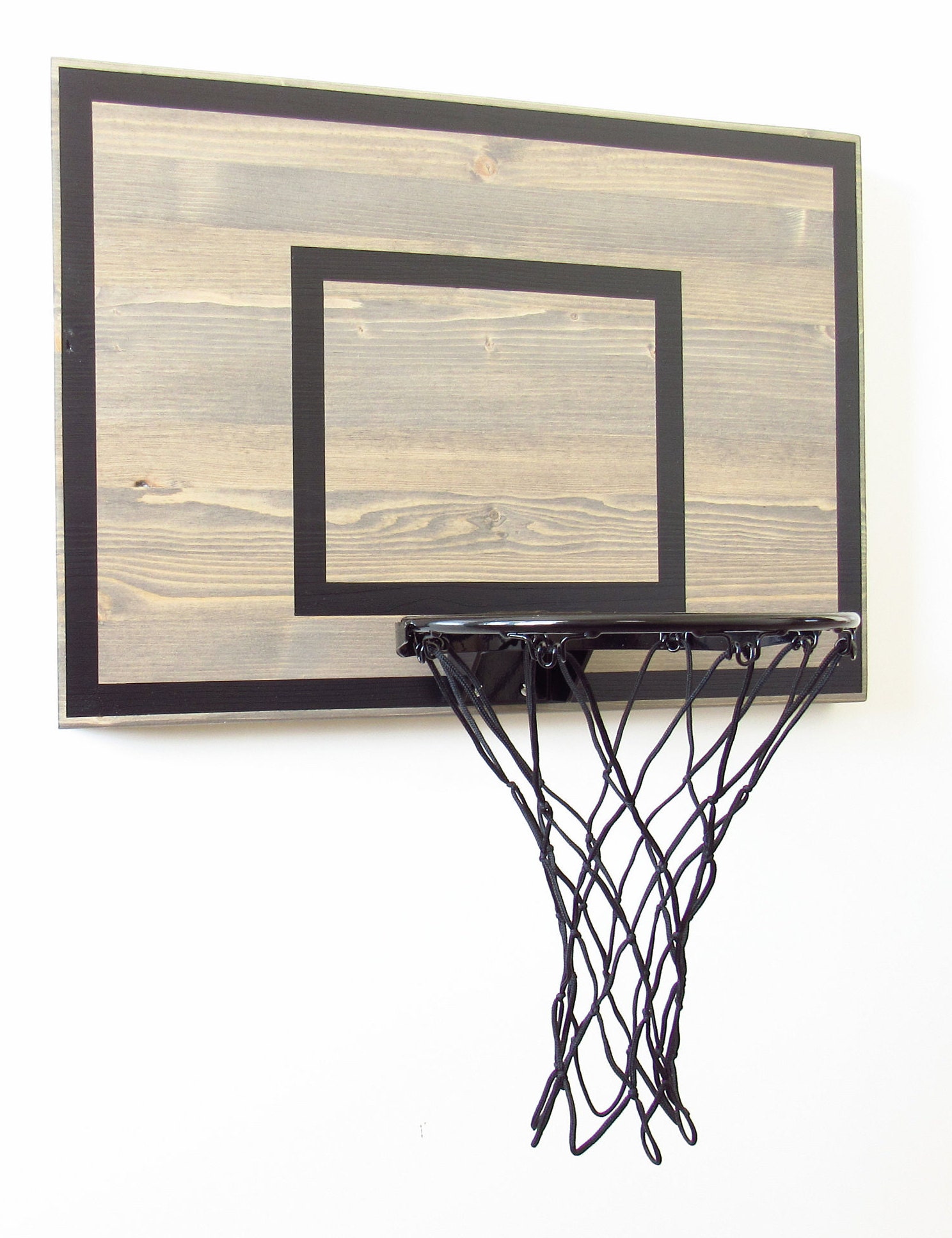 Basketball Hoop Indoor Wood Basketball Goal Gray With Black Etsy Canada