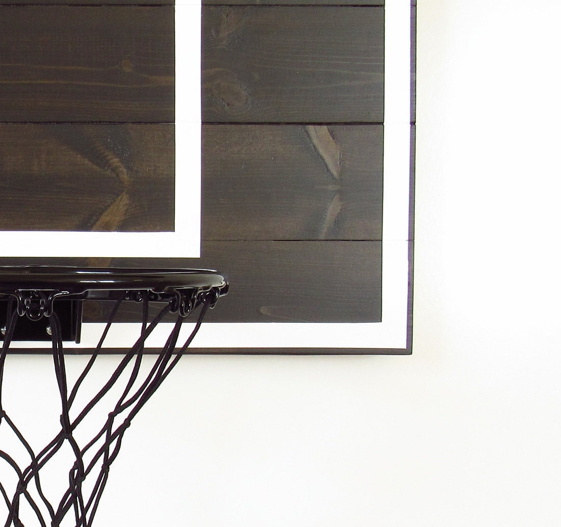 Basketball Hoop Indoor Wood Basketball Goal Gray With Black 