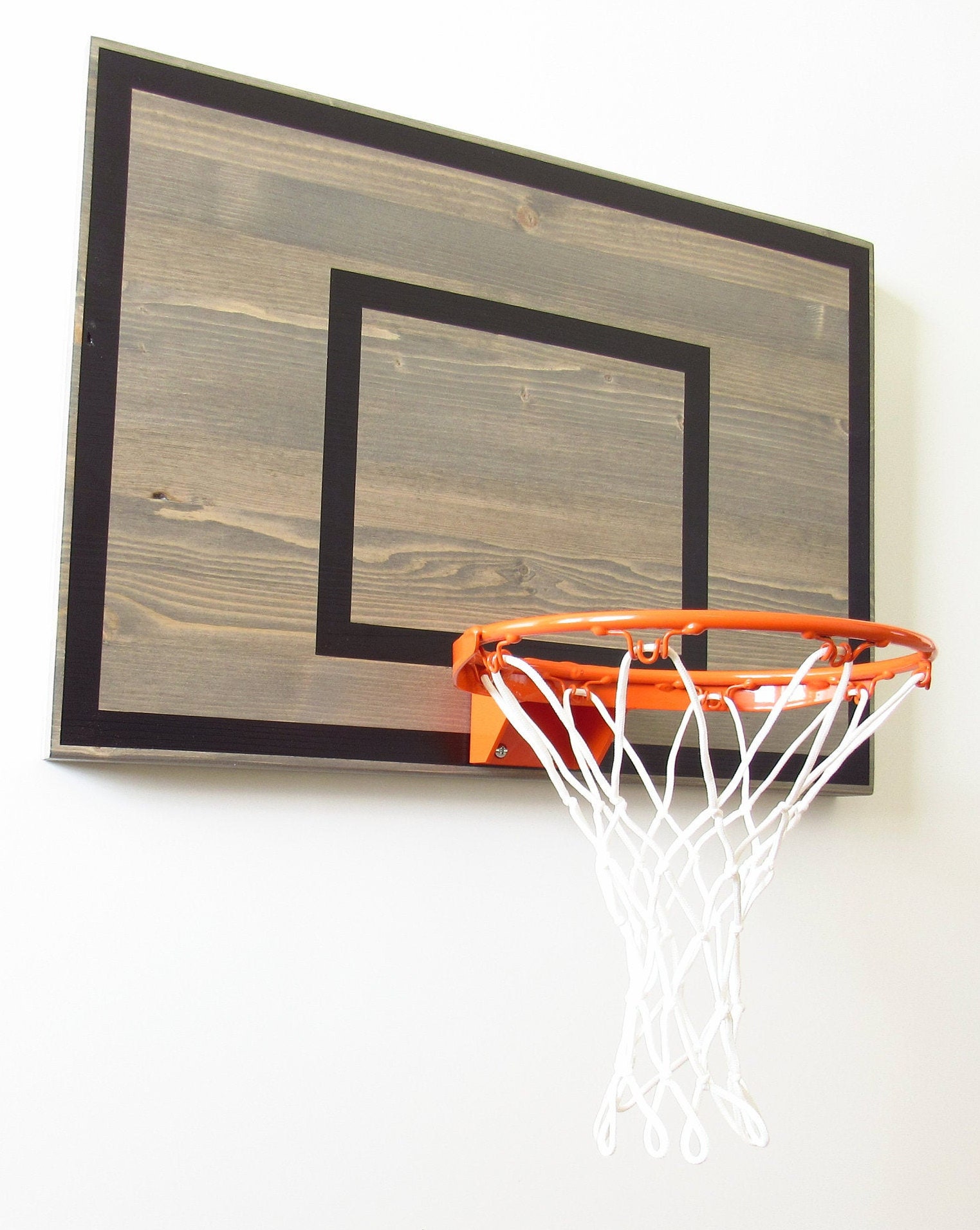 Home Basketball Hoop / Mini Hoop / Gray Wood Basketball Hoop