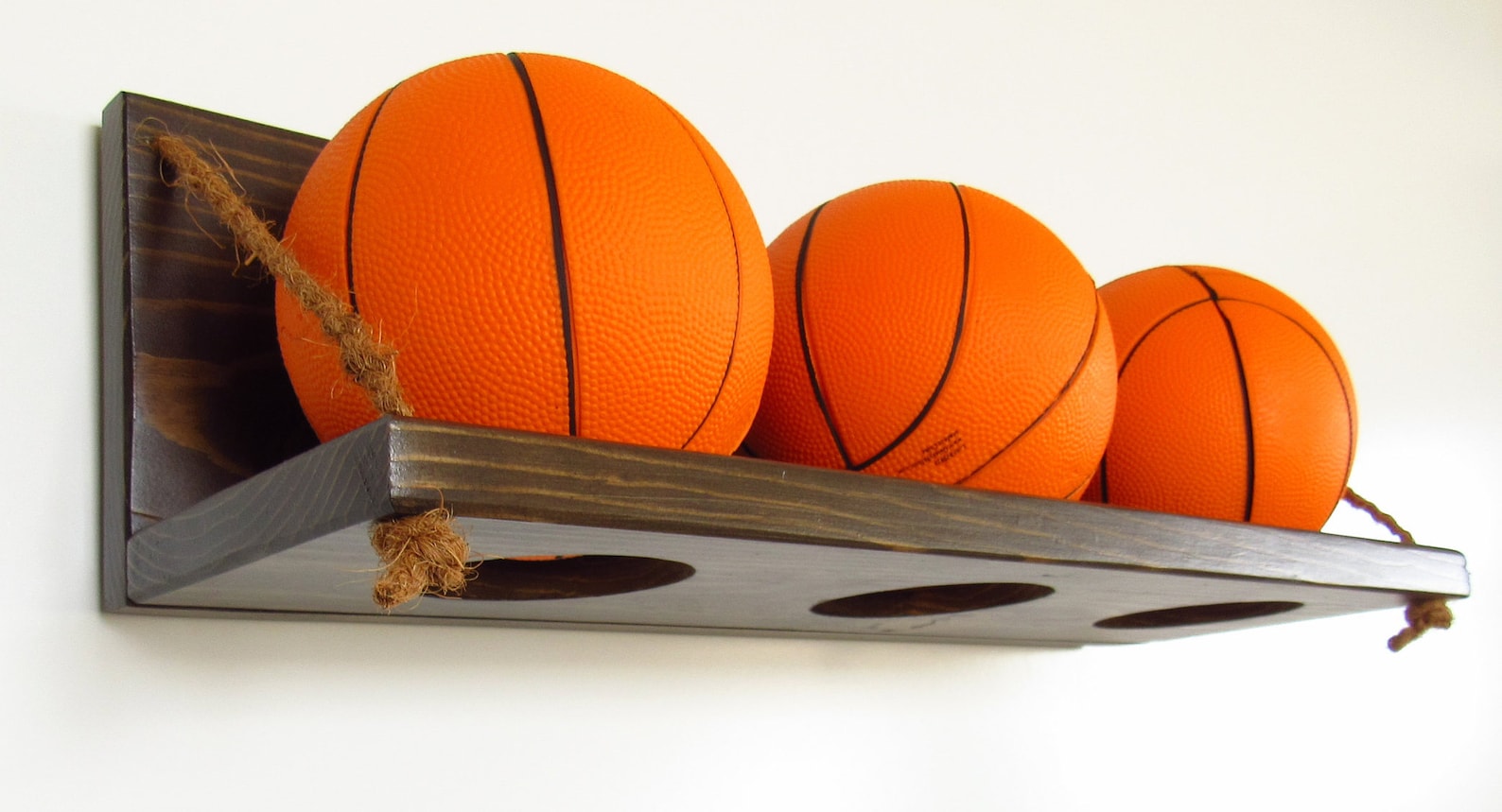 Mini Basketball Holder with Three Foam Basketballs Etsy