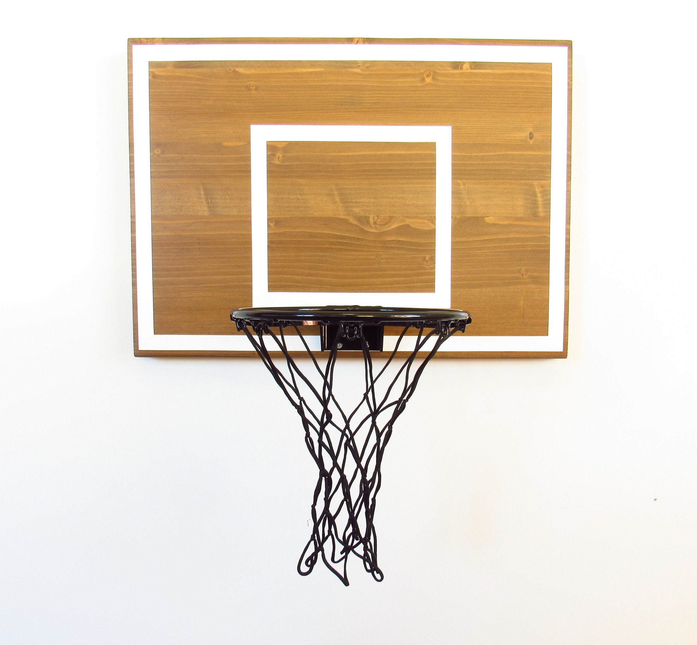 Traditional Basketball Hoop. Wood Basketball Hoop With Painted 