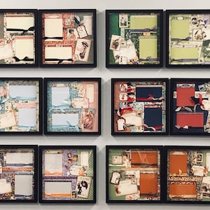Monthly scrapbook layouts