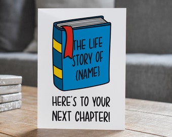 Funny Retirement Card | Moving Away Card | New Chapter Gift | Gift for Men | Wedding Congratulations Card | New Job Card | Coworker Card