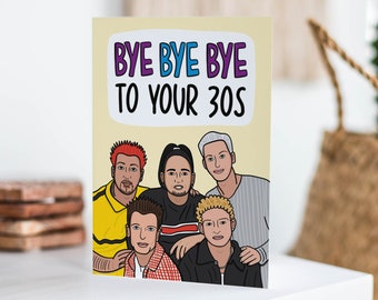 NSYNC 40th Birthday Card | Funny 90s Card | Nostalgic Card | Millennial Birthday Card | Card for Her | Card for Friend | 00s Birthday Card