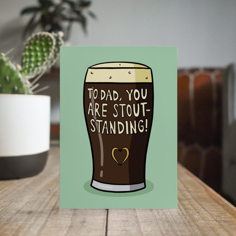 Roligt Guinness-kort till fars dag: Stående pappa bild 5