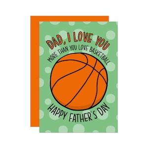 Niedliche Basketball-Vatertagskarte | NBA Karte | Karte für Papa | Karte von Son | FIBA Basketball Karte | Olympische Sommerspiele | Karte von Tochter