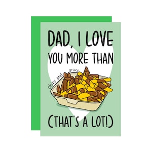 Carte drôle de fête des pères | Croustilles et sauce | Carte mignonne de papa | Je t'aime papa carte | Carte Beau-père | De la fille | Du fils