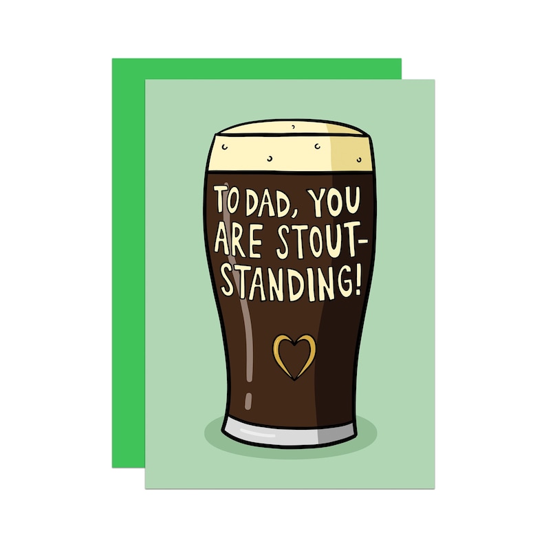 Roligt Guinness-kort till fars dag: Stående pappa bild 1