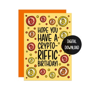 Krypto-Geburtstagskarte | Lustige Karte | Bitcoin Geburtstagskarte | Karte für Brother | Monero Karte | Karte für Freund | Für Kollegin | Gen Z Karte