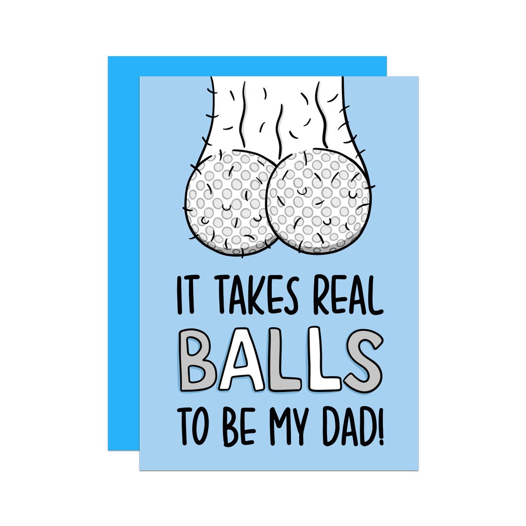 Golf Card Rude Funny Golf Fathers Day Card | Card for Dad | From Son Gift | From ...