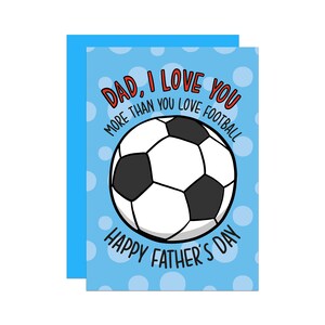 Carte mignonne de fête des pères du football | Carte Premier League | carte pour papa | Carte de Son | Carte de ma fille | de la Coupe du monde | Carte de football