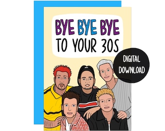 NSYNC 40e verjaardagskaart | Grappige kaart uit de jaren 90 | Nostalgische kaart | Verjaardagskaart millennial | Kaart voor haar | Kaart voor vriend | Verjaardagskaart jaren 00