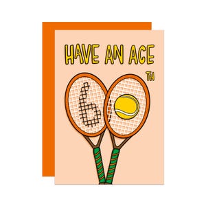 Tennis Geburtstagskarte 60. | Wimbledon Karte | Karte für Freund | Karte für Papa | Karte für Mama | Grand Slam-Karte | Witzige Karte