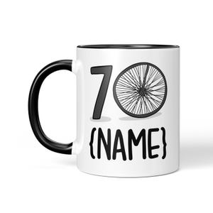 Fahrrad 70er Geburtstagstasse | Lustige Radfahren Tasse | Geschenk für Oma | Geschenk für Opa | Für Freundin | Lustiges Geburtstagsgeschenk | Radfahrer Tasse
