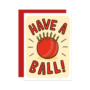 Cricket Birthday Card | Card for Dad | Card for Brother | Card for Husband | Funny Birthday Card | Cricket Fan Card | World Test Match Card