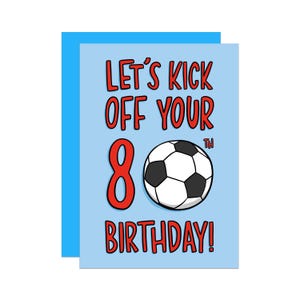 Football 80th Birthday Card | Premiere League Card | Card for Dad | Card for Grandad | For Uncle | World Cup Card | Funny Soccer Card