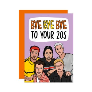 NSYNC 30e anniversaire | Carte drôle des années 90 | Carte nostalgique | Carte d'anniversaire du millénaire | carte pour elle | carte pour ami | Carte d'anniversaire des années 2000