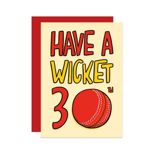 Cricket 30th Birthday Card | Card for Husband | Card for Brother | For Boyfriend | Funny Birthday Card | Cricket Fan Card | World Test Match