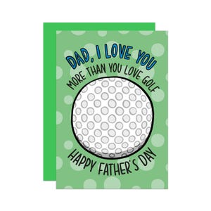 Niedliche Golf Vatertagskarte | Golfspieler Karte | Karte für Papa | Karte von Son | Karte von Tochter | Liebe Karte | Sportliche Karte