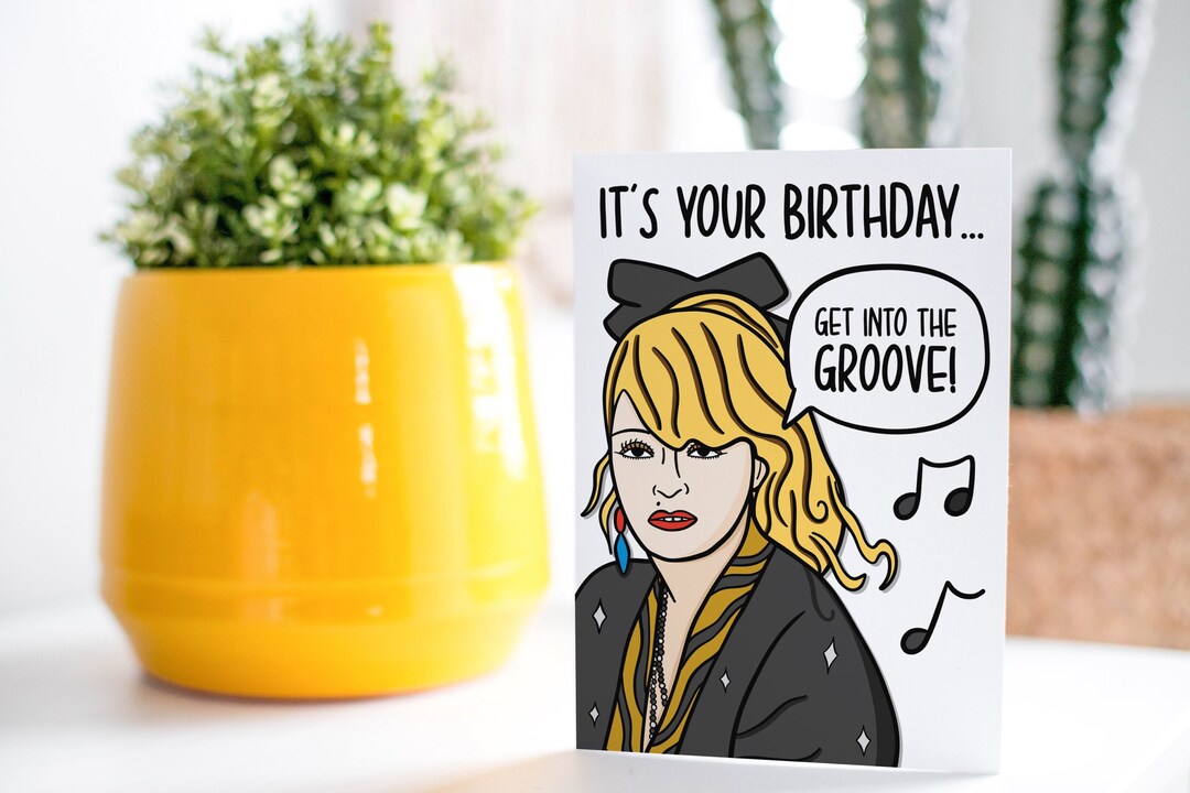 Madonna Birthday Card Into the Groove Card 80s Music Card - Etsy