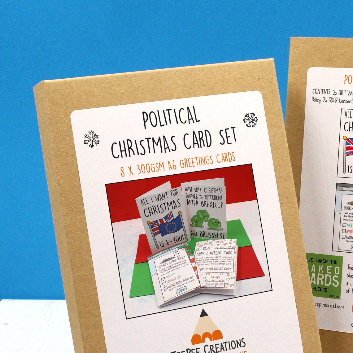 Political Christmas 8x Card Set Etsy