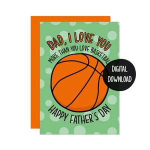 Niedliche Basketball-Vatertagskarte | NBA Karte | Karte für Papa | Karte von Son | FIBA Basketball Karte | Olympische Sommerspiele | Karte von Tochter
