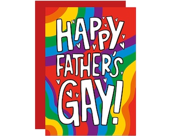 Gay Fathers Day Card | Rainbow Pride for Dad A6 Card
