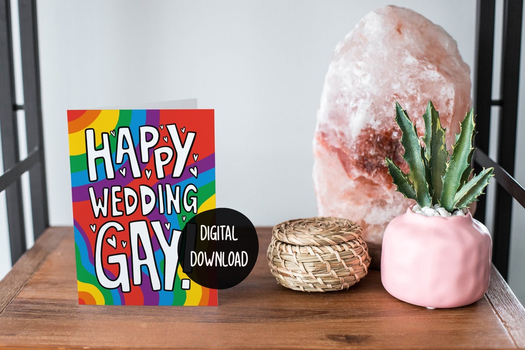 Gay Wedding Card | Lesbian Wedding Card | Cheers to Couple Card | Funny ...