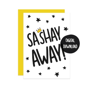 Carte Sashay loin de Zazzle.be Liste d'envies Vous avez des idées ? Carte de départ de RuPaul | Carte de vœux de la reine | Carte drôle de diva | Cadeau Drag Queen pour la nouvelle maison | Carte Course d'accélération