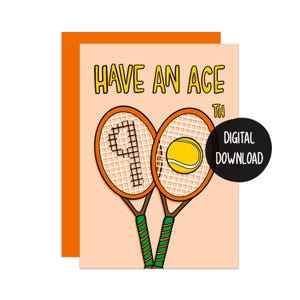 Tennis 90th Birthday Card | Wimbledon Card | Card for Friend | Card for Grandad | Card for Grandma | Grand Slam Card | Funny Card