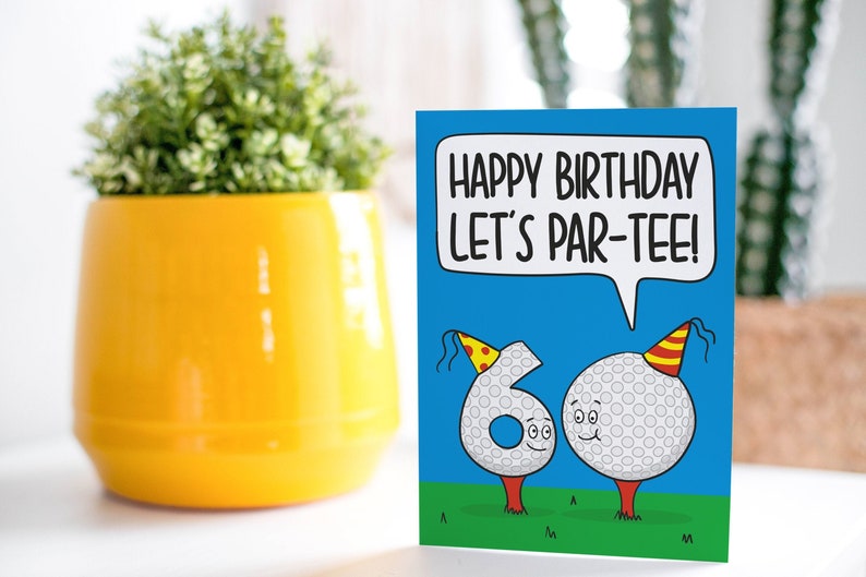 Funny 60th Birthday Golf Card | 'par-tee' Pun for Him - Etsy UK
