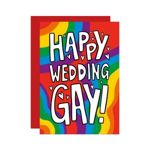 carte de mariage gay | de mariage lesbien | Vive le couple carte de vœux | Carte de fiançailles drôle | carte postale pour couple gay | Mariage LGBTQ