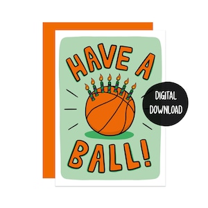 Carte d'anniversaire drôle de basket-ball | Carte NBA | carte pour petit-fils | Carte pour fils | Carte FIBA de basket-ball | Jeux olympiques d'été | Carte pour lui