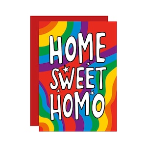 Gay New Home Karte | Einweihungsparty Karte | Süßes Zuhause | Lustiges neues Haus Geschenk | Lesben Umzugsgeschenk | Happy New Home Karte