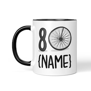 Fahrrad 80er Geburtstag Tasse | Lustige Radfahren Tasse | Geschenk für Oma | Geschenk für Opa | Für Freundin | Lustiges Geburtstagsgeschenk | Radfahrer Tasse