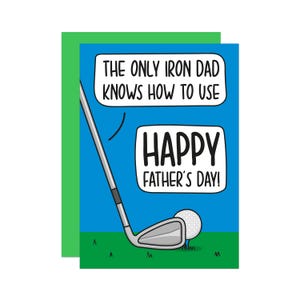 Lustige Golf Vatertagskarte | Golfspieler Karte | Karte für Papa | Karte von Son | Karte von Tochter | Liebe Karte | Sportliche Karte