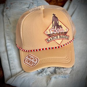 Coors Cowboy Club Ranch Rodeo Trucker Hat | Western Cowboy Hat | Rodeo Patch Hat | Cowboy Trucker Hat | Hat Patch | Western Hat Patch