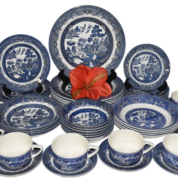 Blue Willow Dishes Etsy